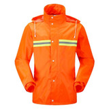 Adult Split Reflective Raincoats Rain Pants Cleaners Waterproof Clothes Labor Insurance Safety Sanitation Suits, Size: M