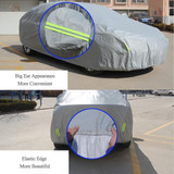 PVC Anti-Dust Sunproof Hatchback Car Cover with Warning Strips, Fits Cars up to 5.1m(199 inch) in Length