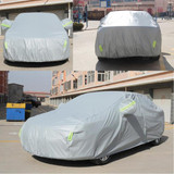 PVC Anti-Dust Sunproof Hatchback Car Cover with Warning Strips, Fits Cars up to 5.1m(199 inch) in Length