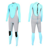 SLINX 1710 3mm Neoprene Super Elastic Wear-resistant Warm Contrast Long-sleeved One-piece Diving Wetsuit for Women, Size: XL