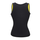 U-neck Breasted Body Shapers Vest Weight Loss Waist Shaper Corset, Size:XXXXXL(Black Yellow)