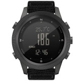 NORTH EDGE APACHE-46 Outdoor Waterproof Men Multifunction Digital Nylon Strap Smart Sports Watch(Black)