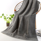 Add Thick Add Large Pure Cotton Bath Towel, Size: 70*140cm (Grey)