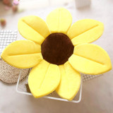 Foldable Bathtub Blooming Sink Lotus Flower Bath Mat Pad for Newborn Baby, Size: 80cm x 80cm x 5cm(Yellow)