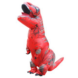 Inflatable Dinosaur Adult Costume Halloween Inflated Dragon Costumes Party Carnival Costume for Women Men(Red)