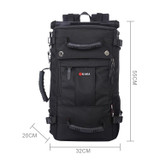 KAKA Large Capacity Backpack Men Travel Bag Leisure Student Waterproof Shoulders Bag with Lock(Black)