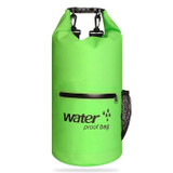 Outdoor Waterproof Dry Dual Shoulder Strap Bag Dry Sack PVC Barrel Bag, Capacity: 20L(Green)