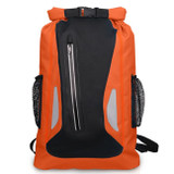 Outdoor Waterproof Dry Dual Shoulder Strap Bag Dry Sack PVC Barrel Bag, Capacity: 25L (Orange)