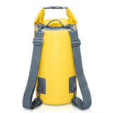 Outdoor Waterproof Dry Dual Shoulder Strap Bag Dry Sack, Capacity: 15L (Yellow)