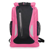 Outdoor Waterproof Dry Dual Shoulder Strap Bag Dry Sack PVC Barrel Bag, Capacity: 25L (Pink)