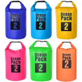 Outdoor Waterproof Bag Dry Sack PVC Barrel Bag, Capacity: 2L (Pink)