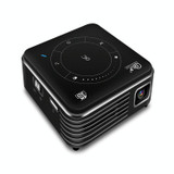 P11 4K HD DLP Mini 3D Projector 4G + 32G Smart Micro Convenient Projector, Style:EU Plug(Black)