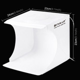 PULUZ 20cm Include 2 LED Panels Folding Portable 1100LM Light Photo Lighting Studio Shooting Tent Box Kit with 6 Colors Backdrops (Black, White, Yellow, Red, Green, Blue), Unfold Size: 24cm x 23cm x 23cm