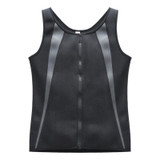 Men Zipper Vest Abdomen Corset Fitness Clothing, Size:L(Grey)