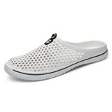 Fashion Breathable Hollow Sandals Couple Beach Sandals, Shoe Size:44(White)