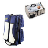 Newborn Baby Portable Travel Foldable Bed Mummy Pack Bag(Dark Blue)