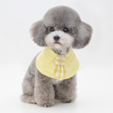 Pet Shawl Scarf Saliva Towel Dog Clothes Accessories, Size:L(Yellow)