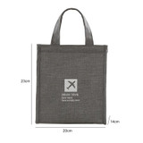 Portable Lunch Picnic Portable Food Insulation Storage Bag, Size:L 25x35x17cm(Grey)