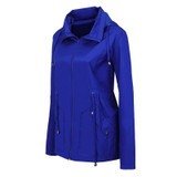 Raincoat Waterproof Clothing Foreign Trade Hooded Windbreaker Jacket Raincoat, Size: XXL(Water Blue)(Water Blue)