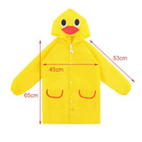 2 PCS Outdoor Cute Waterproof Kids Rain Coat Kids Animal Style(Yellow)