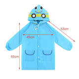 2 PCS Outdoor Cute Waterproof Kids Rain Coat Kids Animal Style(Blue)