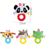 Infant Hand Gripping Gum Rattle Plush Toy, Color: Panda