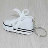 2 PCS Mini Simulation Canvas Shoes Sneaker Keychain Pendant(White)