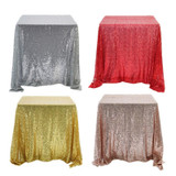 2 PCS Round Table Decoration Cloth Hotel Wedding Banquet Decoration Embroidered Sequin Tablecloth, Size:60cm(Golden)