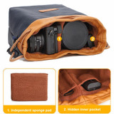 S.C.COTTON Camera Lens Protection Bag Liner Bag Waterproof Camera Storage Bag, Size: M(Khaki)