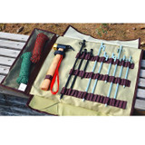 Large Outdoor Camping Ground Nail Storage Bag Tent Hammer Toolkit Bag(Red)