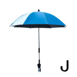 Stroller Universal Stroller Umbrella Sliding Baby Artifact Vinyl Anti-UV Universal Clip Sun And Rain Dual-use Umbrella(Blue)