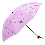Cartoon Creative Children Umbrella Sunscreen Vinyl Small Fresh Folding Umbrella(Purple)