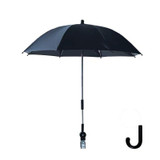 Stroller Universal Stroller Umbrella Sliding Baby Artifact Vinyl Anti-UV Universal Clip Sun And Rain Dual-use Umbrella(Black)