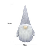 Christmas Decorations Window Decorations for Faceless Elderly Dolls Decorative Dolls(Grey)