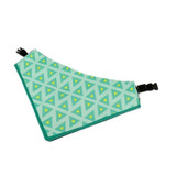 Pastoral Style Green Deometric Triangle Pet Scarf Three-layer Thickened Waterproof Saliva Towel, Size: XXL