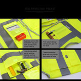 Multi-pockets Safety Vest Reflective Workwear Clothing, Size:XL-Chest 124cm(Orange)