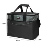 34L Large Oxford Thermal Insulation Package Picnic Portable Container Bags the Plant Package Food Insulated Bag Cooler Bags(Black)