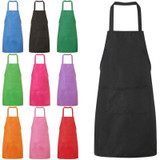 2PCS Kitchen Chef Aprons Cooking Baking Apron With Pockets(Rose Red)