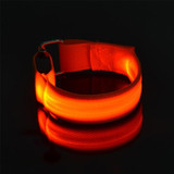 Nylon Night Sports LED Light Armband Light Bracelet, Specification:USB Charging Version(Orange)