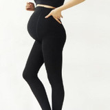 Plus Velvet Pantyhose with Elastic Socks Adjustable Waist Circumference Pregnant Women Leggings, Size:One Size(Black)