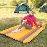Color Matching Automatic Inflatable Outdoor Sports Double Camping Air Cushion, Size:190x130x3.5cm(Orange)