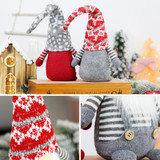 Christmas Decorations Faceless Elderly Dolls Forest Elderly Dolls Christmas Ornaments(Red Hat)