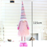 Christmas Faceless Dolls Holiday Decorations Children Gift, Style:32011(Pink)