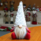 Christmas Decorations Santa Claus Faceless Doll Decoration Gift(Gray)