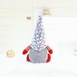 Christmas Decorations Santa Claus Faceless Doll Decoration Gift(Gray)