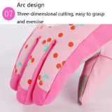 Cartoon Bow Rabbit Pattern Children Ski Gloves Windproof Waterproof Warm Cotton Gloves, Colour: Red(L)