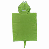 Cotton Cloak Home Bathroom Lengthen Children Wearable Bath Towel 70 cm(Green Crocodile DP19S-5)