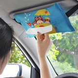 2 PCS Cartoon Cloth Car Seat Back Hanging Storage Tissue Case Box Container Towel Napkin Papers Bag Holder Box Case(Giraffe)