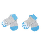 2 Sets HCPET M1911 Dog Indoor Car Cotton Socks Pet Anti-Scratch Socks, Size: L(Grey Blue)