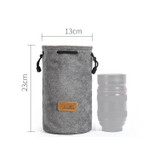 S.C.COTTON Liner Shockproof Digital Protection Portable SLR Lens Bag Micro Single Camera Bag Round Gray M